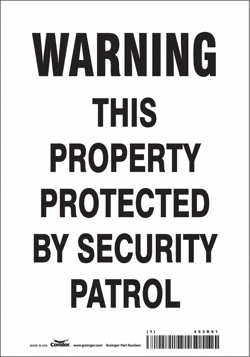 Safety Sign 10 in x 7 in Vinyl
