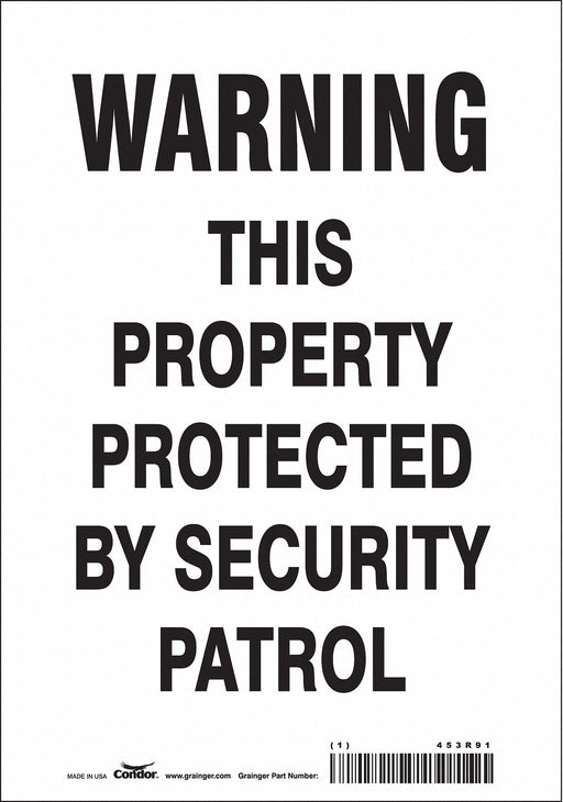Safety Sign 10 in x 7 in Vinyl