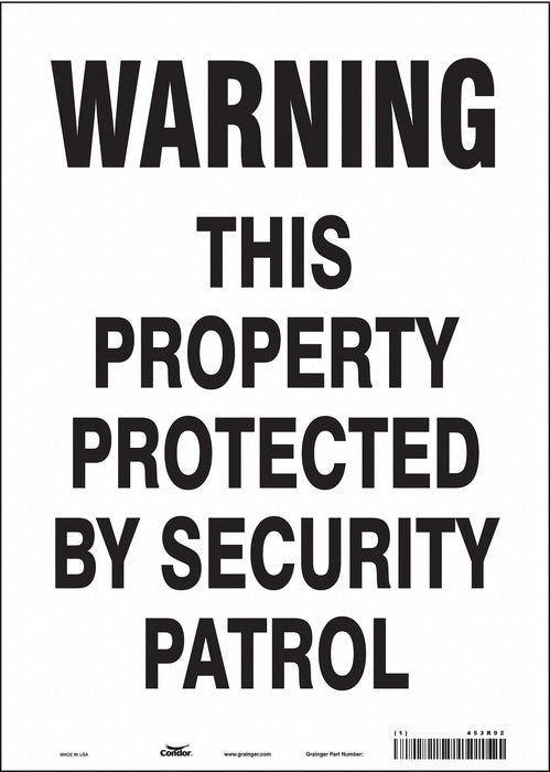 Safety Sign 14 in x 10 in Vinyl
