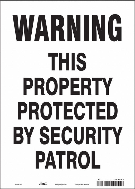 Safety Sign 14 in x 10 in Vinyl