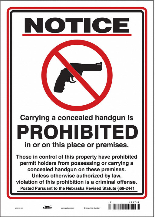 Safety Sign 14 in x 10 in Vinyl