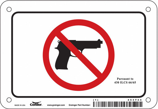 Safety Sign 4 in x 6 in Aluminum