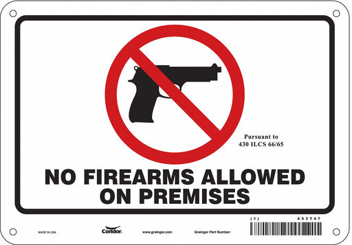 Safety Sign 7 in x 10 in Aluminum
