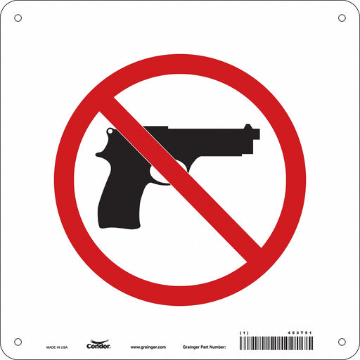 Safety Sign 10 in x 10 in Aluminum