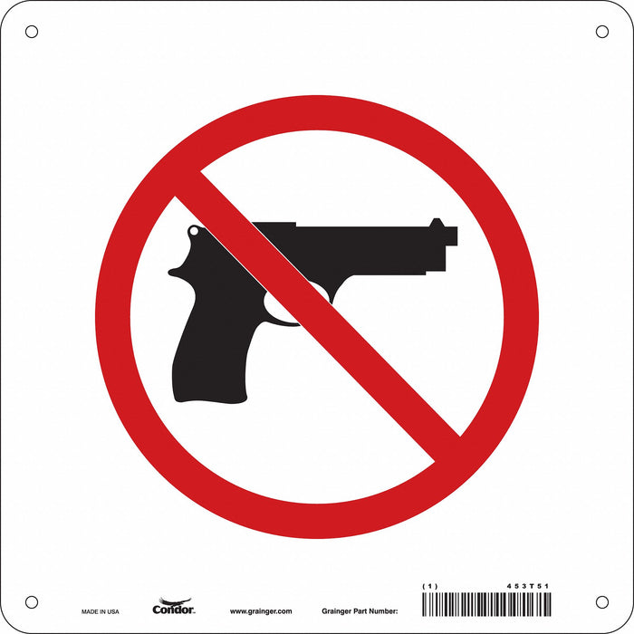 Safety Sign 10 in x 10 in Aluminum