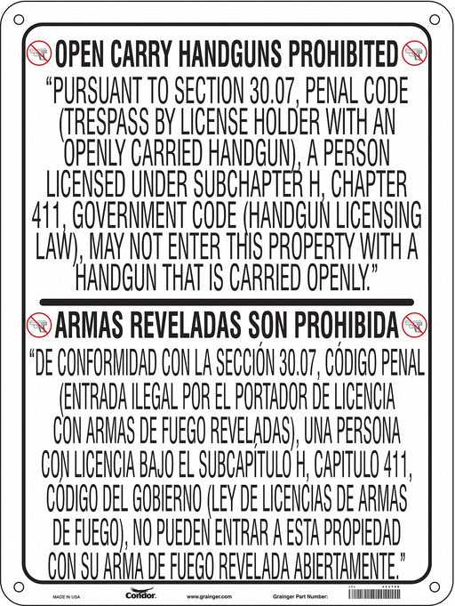 Safety Sign 24 in x 18 in Aluminum