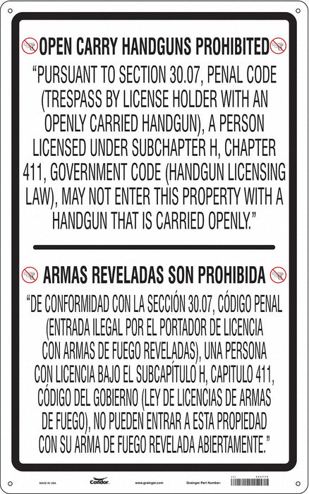 Safety Sign 48 in x 30 in Polyethylene