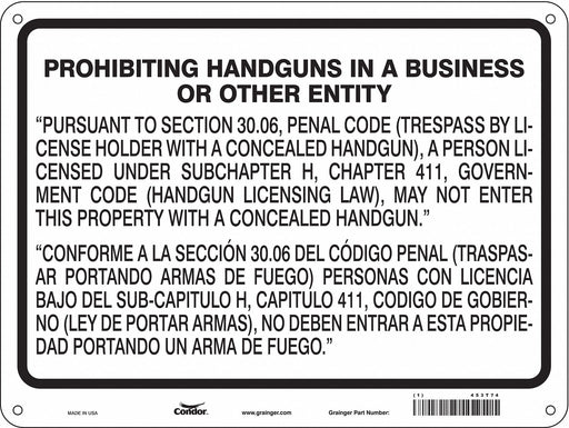 Safety Sign 18 in x 24 in Aluminum