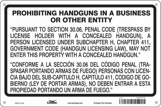 Safety Sign 24 in x 36 in Aluminum
