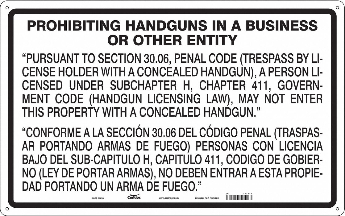 Safety Sign 30 in x 48 in Polyethylene