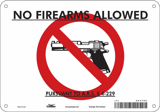 Safety Sign 7 in x 10 in Aluminum