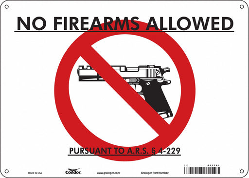 Safety Sign 10 in x 14 in Aluminum