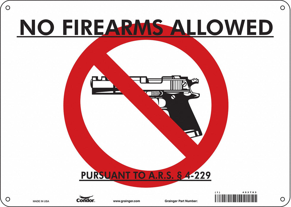 Safety Sign 10 in x 14 in Polyethylene