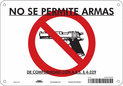 Safety Sign 7 in x 10 in Aluminum