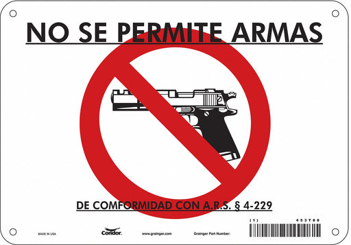 Safety Sign 7 in x 10 in Polyethylene