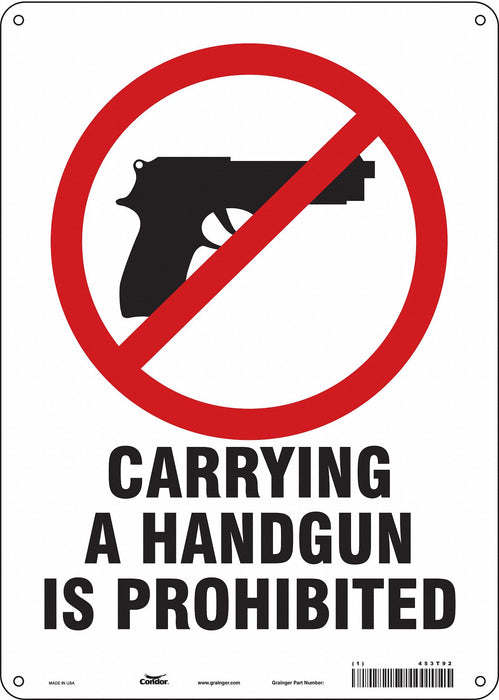 Safety Sign 14 in x 10 in Aluminum
