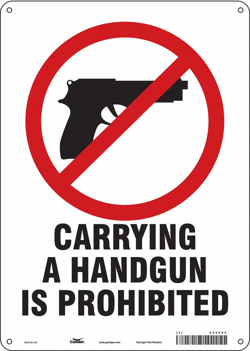 Safety Sign 14 in x 10 in Aluminum