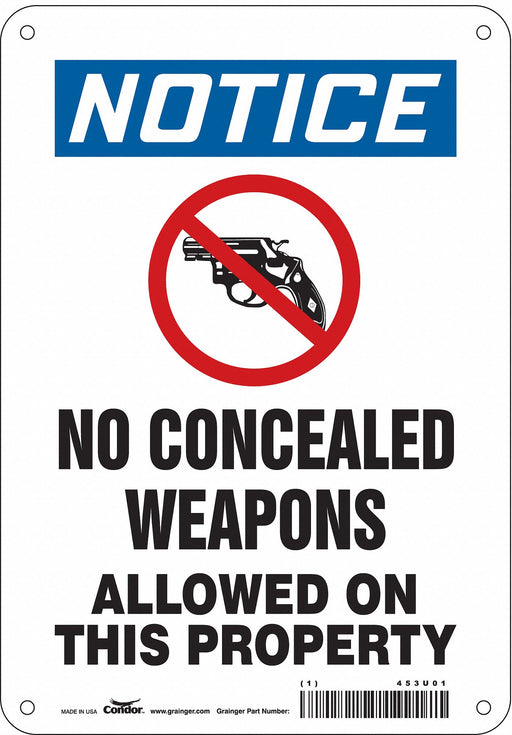 Safety Sign 10 in x 7 in Aluminum