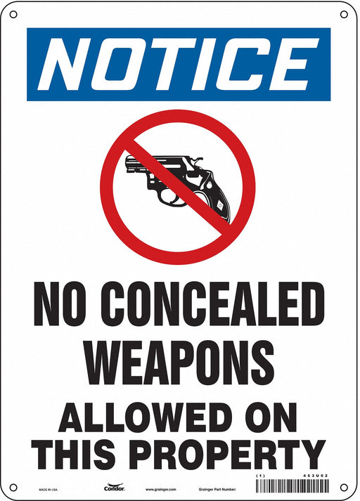 Safety Sign 14 in x 10 in Aluminum