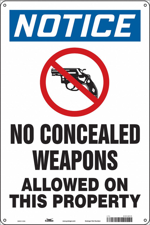 Safety Sign 18 in x 12 in Aluminum