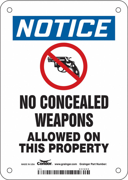 Safety Sign 7 in x 5 in Polyethylene
