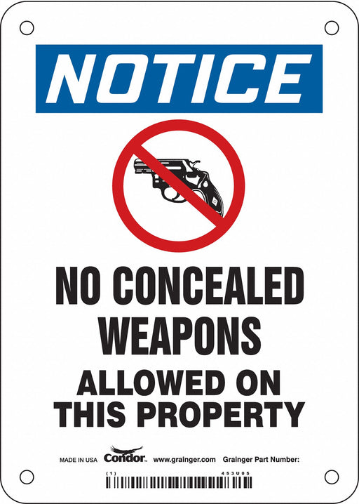 Safety Sign 7 in x 5 in Polyethylene