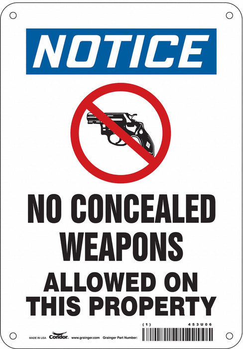 Safety Sign 10 in x 7 in Polyethylene