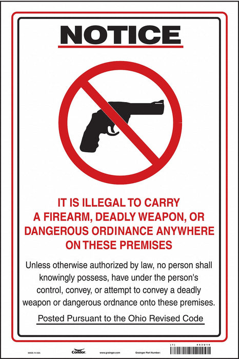 Safety Sign 18 in x 12 in Vinyl