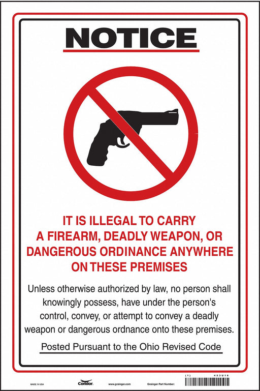 Safety Sign 18 in x 12 in Vinyl