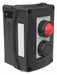 CntrlStn DedEnd 2Buttn Blk/Grn/Rd 1Light