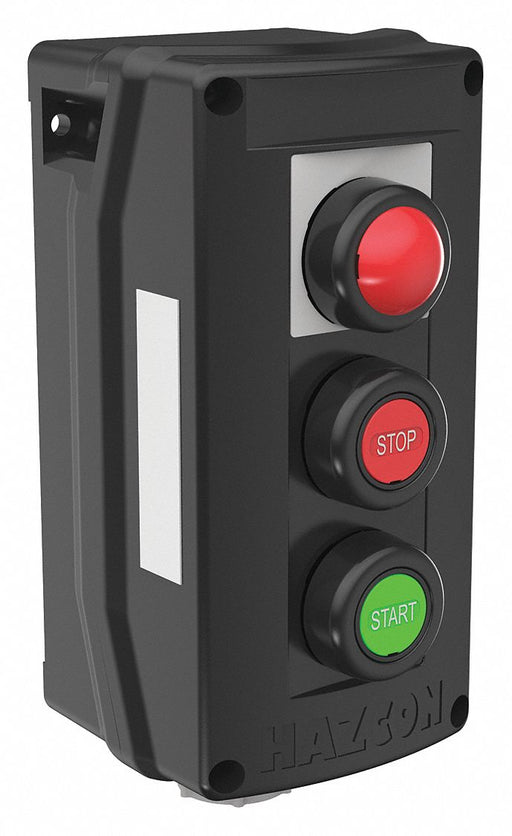 CntrlStn DeadEnd 2Buttn Grn/Rd 1Light