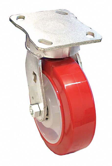Plate Caster Swivel Polyurethane 7 1/2 H