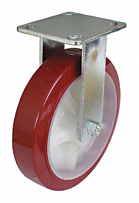 Plate Caster Rigid Polyurethane 7 1/2 H
