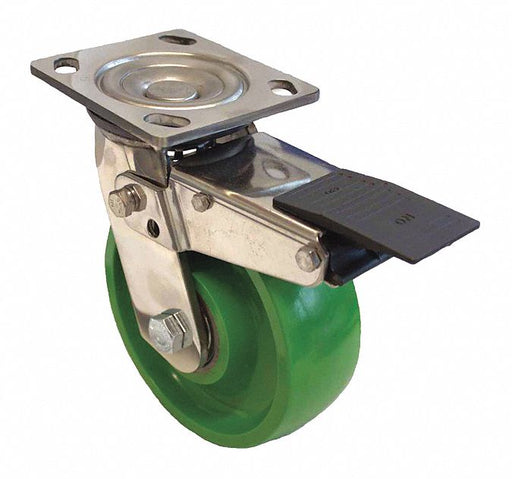 Plate Caster Swivel Polyurethane 7 1/2 H