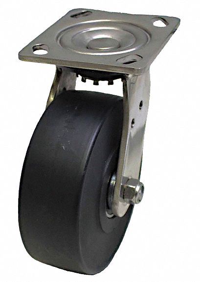 Plate Caster Swivel Nylon 5 5/8 H