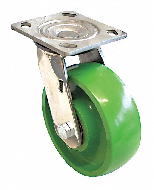 Plate Caster Swivel Polyurethane 9 1/2 H