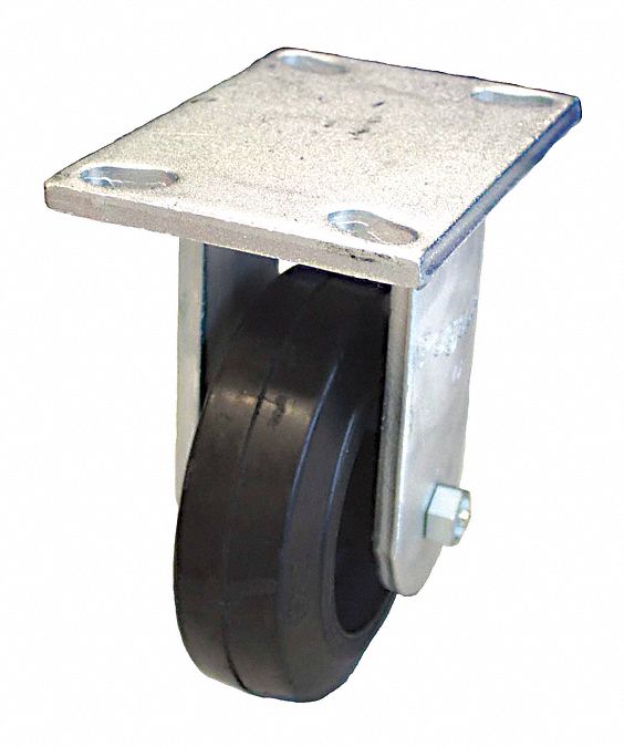 Plate Caster Rigid Rubber 8 H