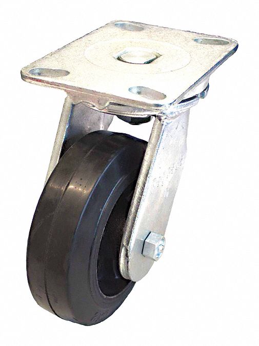Plate Caster Swivel Rubber 10 1/2 H