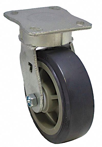 Plate Caster Swivel Polyurethane 5 5/8 H