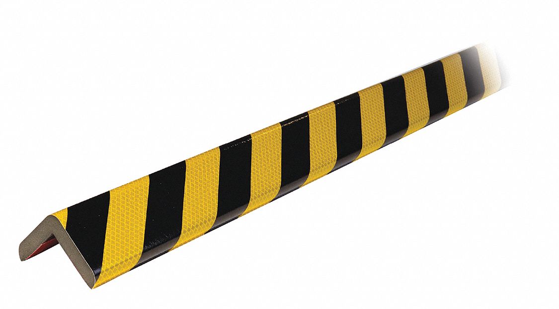 Corner Guard Rounded Reflective Bk/Yl
