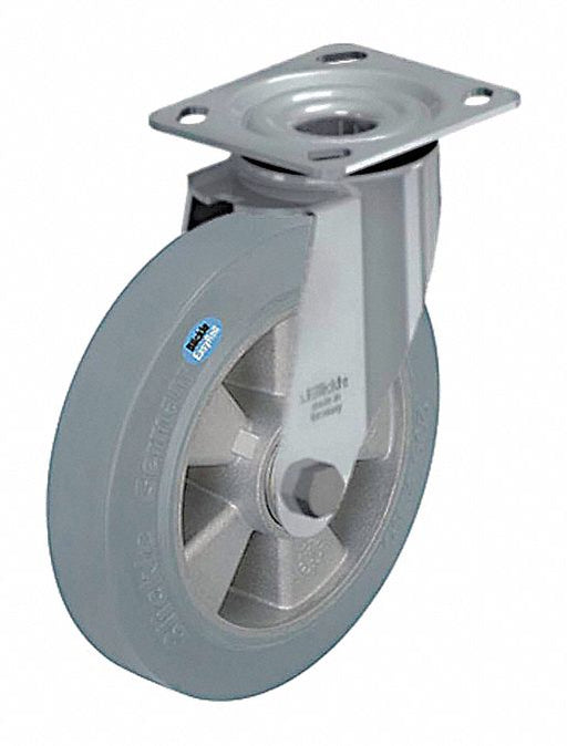 Plate Caster Swivel Rubber 9 1/4 H