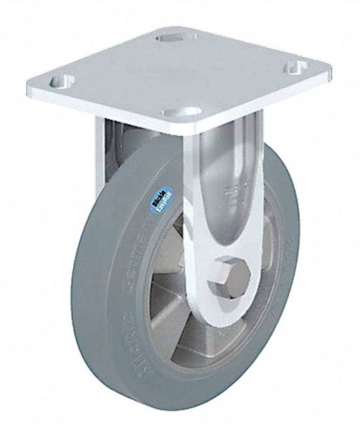 Plate Caster Rigid Rubber 9 1/4 H