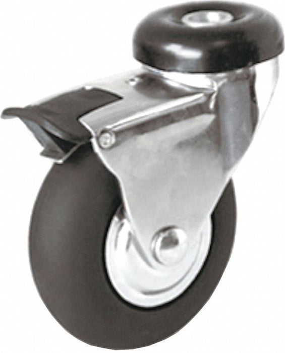 Bolt-Hole Caster 3 dia Swivel Rubber