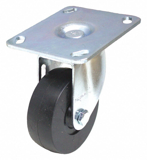 Plate Caster Swivel Rubber 4 11/16 H