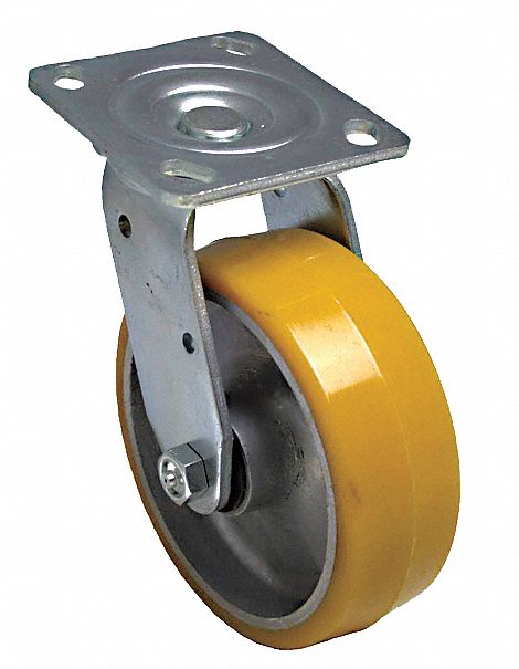 Plate Caster Swivel Polyurethane 9 1/2 H