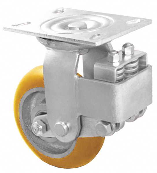 Plate Caster Rigid Polyurethane 8 1/2 H