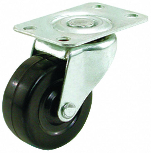 Plate Caster Swivel Rubber 3 1/2 H