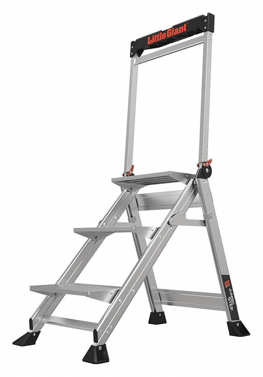 Folding Step 375 lb Ld Cap. Aluminum