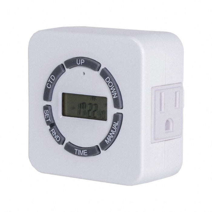 Plug-In-Timer Switch White 15 A