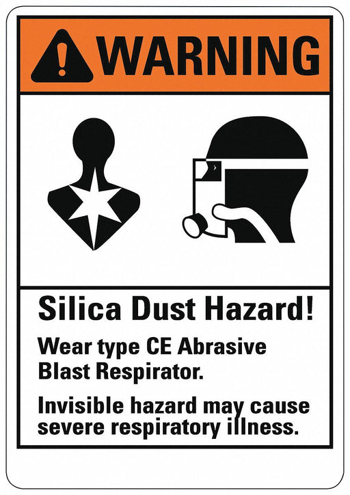 Warning Sign 10in x 7in Non-PVC Polymer